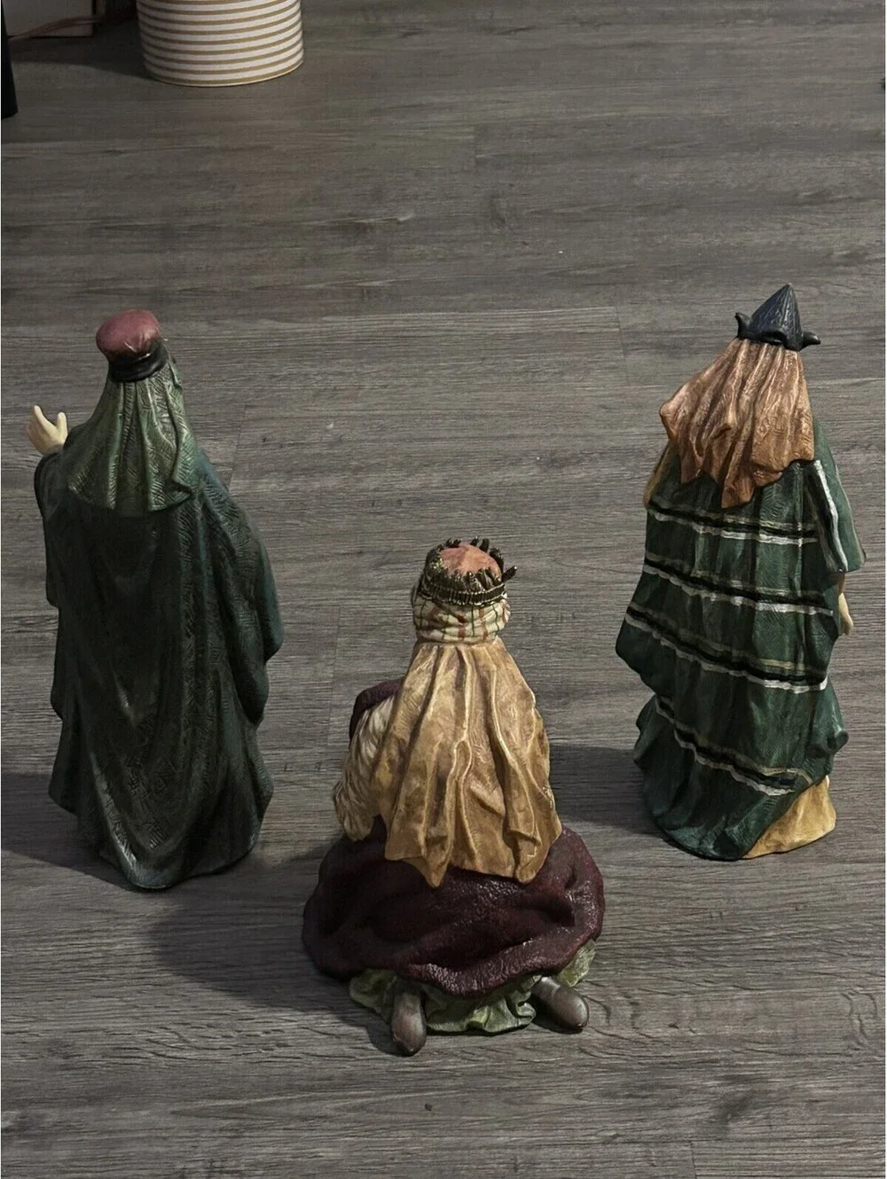 VTG Grandeur Noel Nativity 3 Wisemen Ceramic Figurines Christmas 1999 7